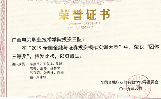 学生团体三等奖获奖证书_副本